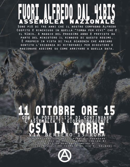 Fuori Alfredo dal 41bis : Assemblea Nazionale 