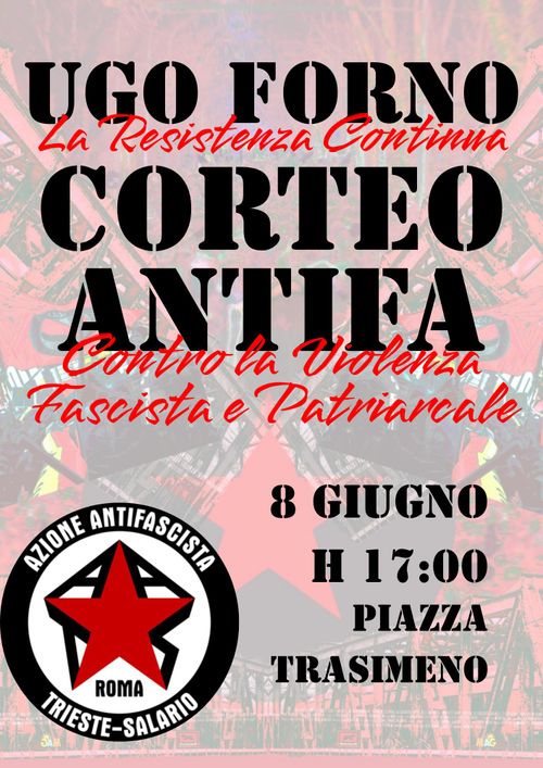 Corteo antifá contro la violeza fascista e patriarcale