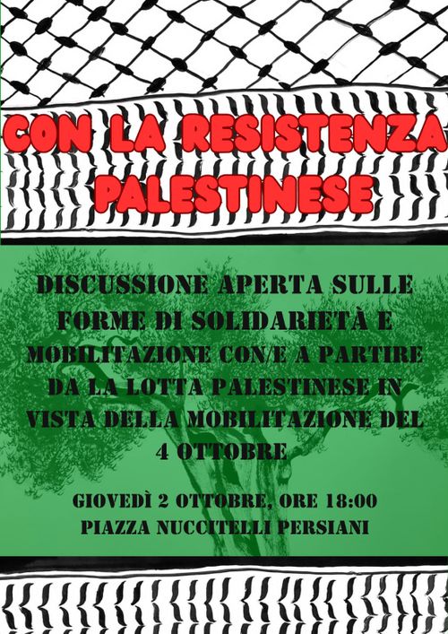 Con la resistenza palestinese 