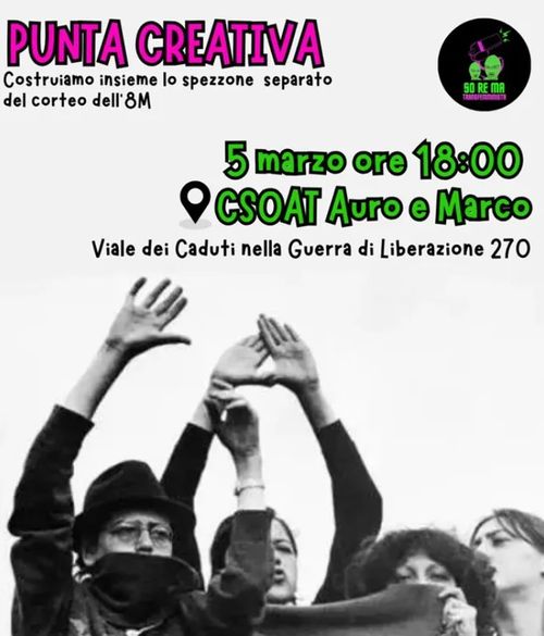 Punta Creativa in preparazione all'8 Marzo