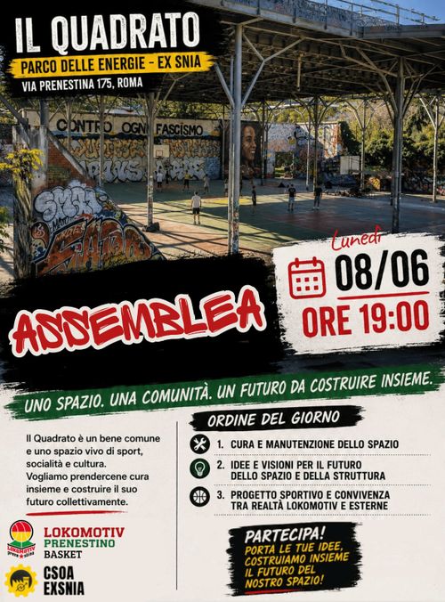 ASSEMBLEA - IL QUADRATO - PARCO DELLE ENERGIE - EX SNIA
