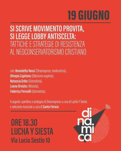 Si scrive movimento provita, si legge lobby antiscelta: tattiche e strategie di resistenza al neoconservatorismo cristiano