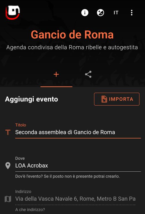 Seconda assemblea di Gancio de Roma