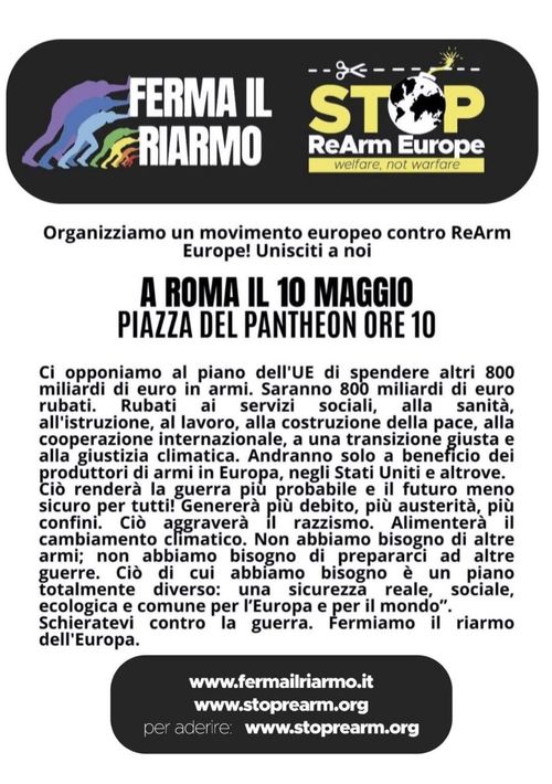 Ferma il Riarmo - STOP Rearm Europe