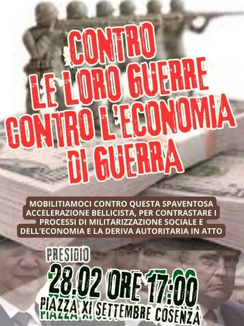Contro le loro guerre, contro l'economia di guerra