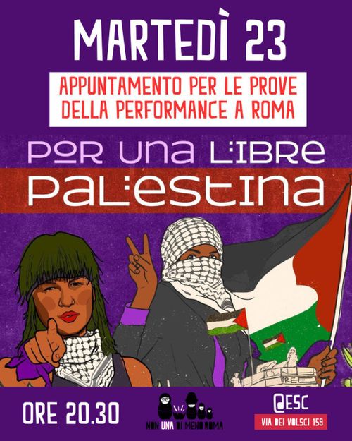 prove della performance Por Una Libre Palestina