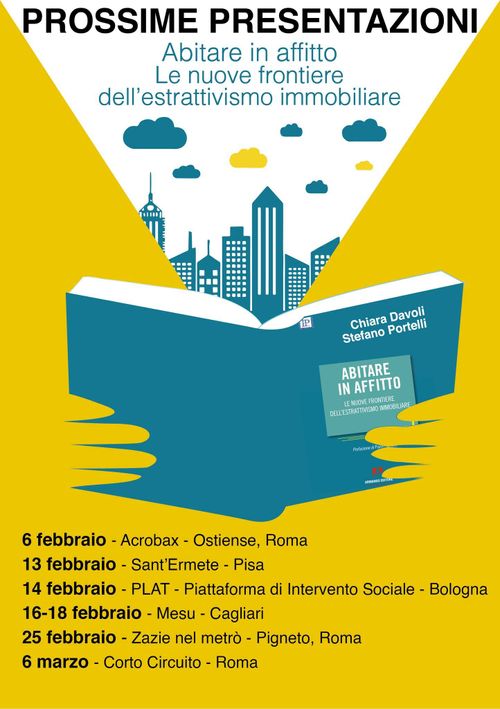 Presentazione e dibattito sul libro "Abitare in Affitto. Le nuove frontiere dell'estrattivismo immobiliare"