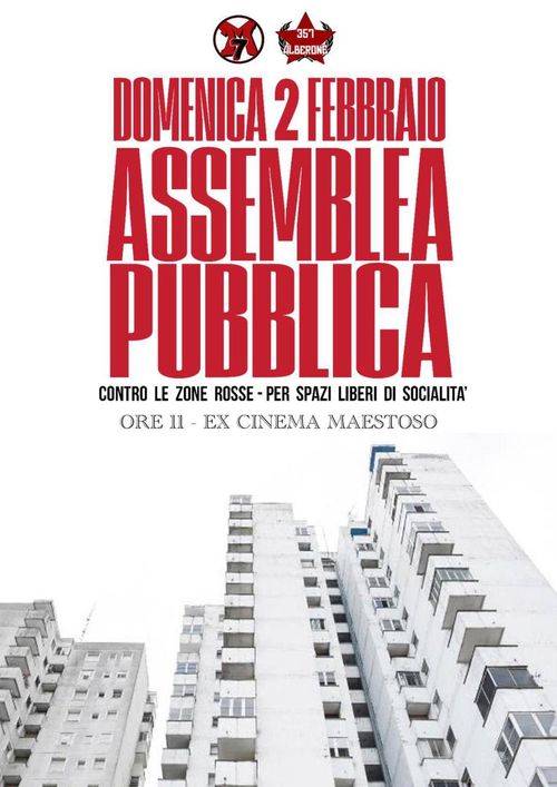 ASSEMBLEA PUBBLICA contro le zone rosse - per spazi liberi di socialità