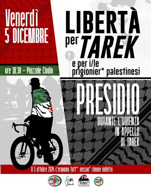 Libertà per Tarek - Presidio durante l'udienza