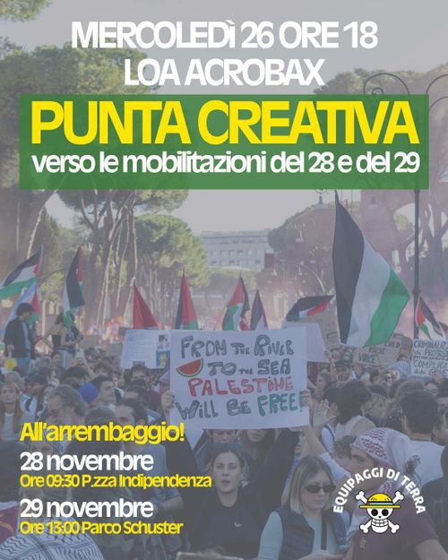 Punta creativa verso le mobilitazioni del 28 e 29 novembre