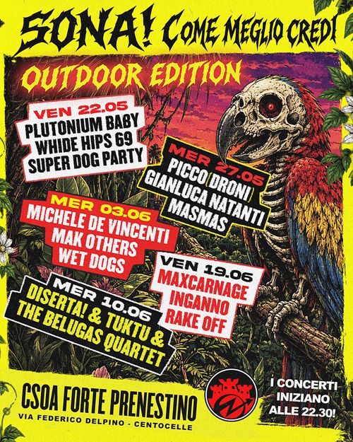 SONA! COME MEGLIO CREDI la rassegna settimanale di live al Forte vi invita alla sua versione outdoor ultimo appuntamento!