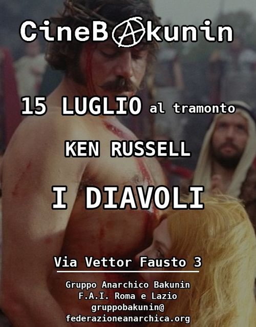 Mercoledì 15 luglio "I diavoli" al Cineforum Bakunin