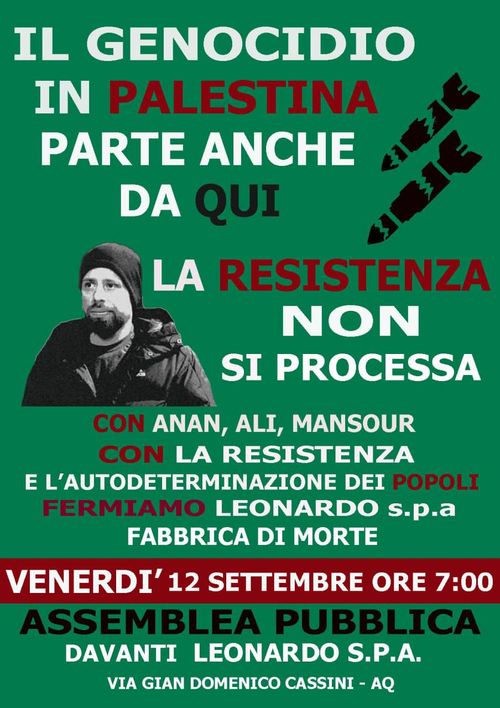 La guerra parte anche da Qui.Blocchiamo Leonardo spa