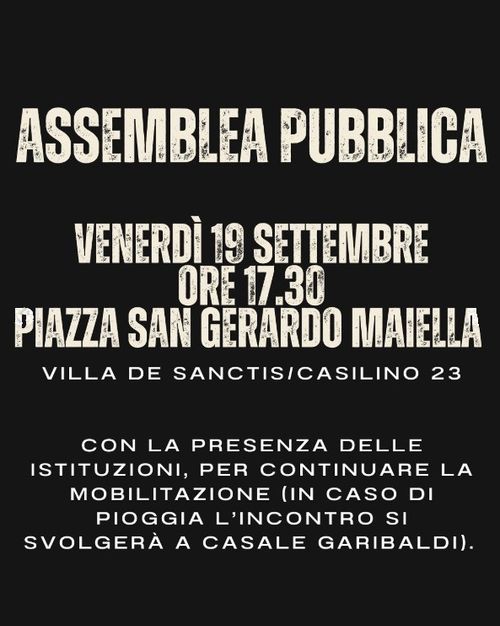 Assemblea Pubblica - sull'esplosione in Via dei Gordiani