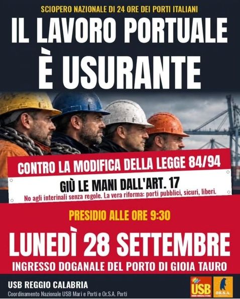 Il lavoro portuale è usurante