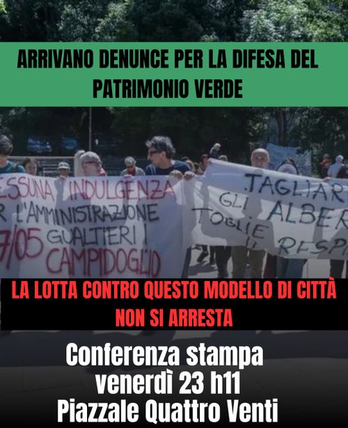 Conferenza Stampa - La lotta contro questo modello di città non si arresta