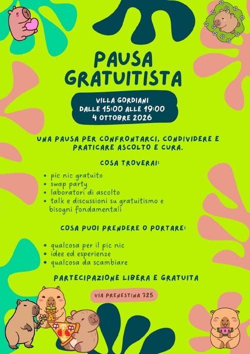 Pausa Gratuitista a Roma