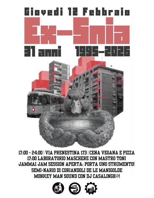 31 Anni di CSOA EX-Snia - 1995-2026