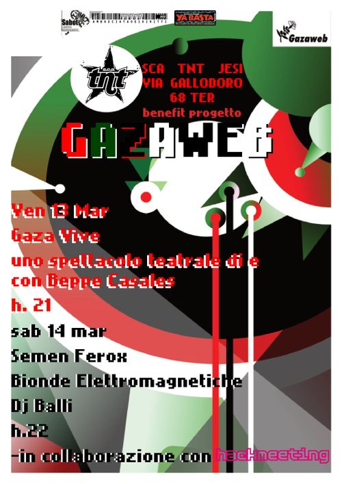 TNTLive benefit GazaWeb // Bionde Elettromagnetiche // Semen Ferox + DJ Balli